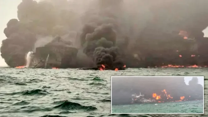 
					Tabrakan Kapal Tanker dan Kargo di Laut Utara Inggris, 32 Orang Luka-luka