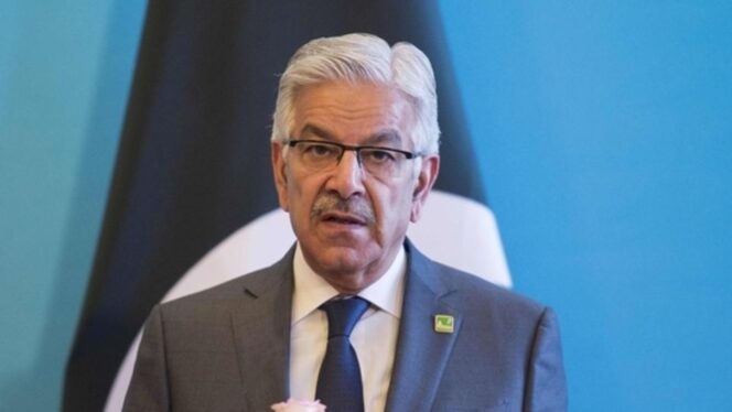 
					Menteri Pertahanan Pakistan, Khawaja Muhammad Asif.
