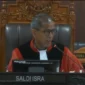 Hakim Saldi Isra yang memimpin sidang permohonan uji materi UU Hak Cipta yang di gugat oleh Ariel NOAH