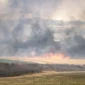 Asap yang membumbung tinggi akibat kebakaran di hutan antara Jerusalem dan Tel Aviv, Rabu 30 April 2025.