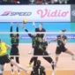 Gresik Petrokimia vs Jakarta Electric PLN pada Final four Proliga 2025. Megawati tampil meski belum pulih dari cedera.