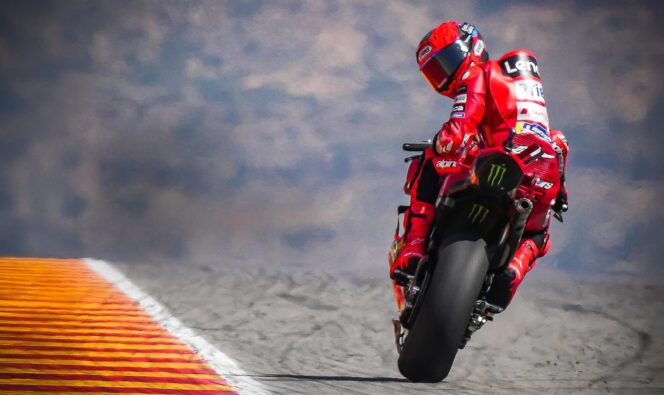 
					Marc Marquez saat Sprint Race MotoGP Aragon, Sabtu, 7 Juni 2025. (foto: motogp.com)