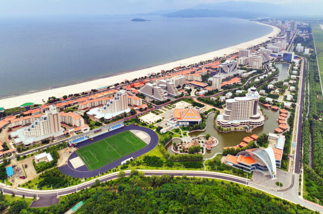 
					Wonsan Kalma Coastal Tourist Zone. (foto: Rodong Sinmun)