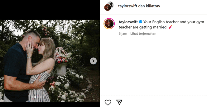 
					Tangkapan layar akun Instagram Taylor Swift.