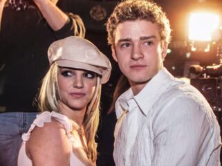 Britney Spears saat masih bersama dengan Justin Timberlake pada tahun 2002.