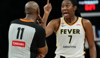 Aliyah Boston saat membela Indiana Fever melawan Minnesota Lynx