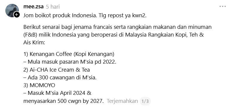 Kalah Main Bola, Netizen Malaysia Ajak Boikot Produk Indonesia?