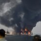 KMP Batumandi mengalami kebakaran di perairan sekitar Pelabuhan Merak pada 20 Oktober 2026.