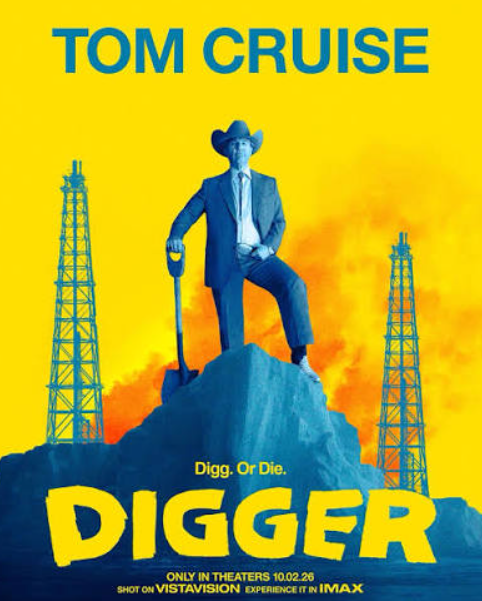 Poster film Digger yang dibintangi oleh Tom Cruise.