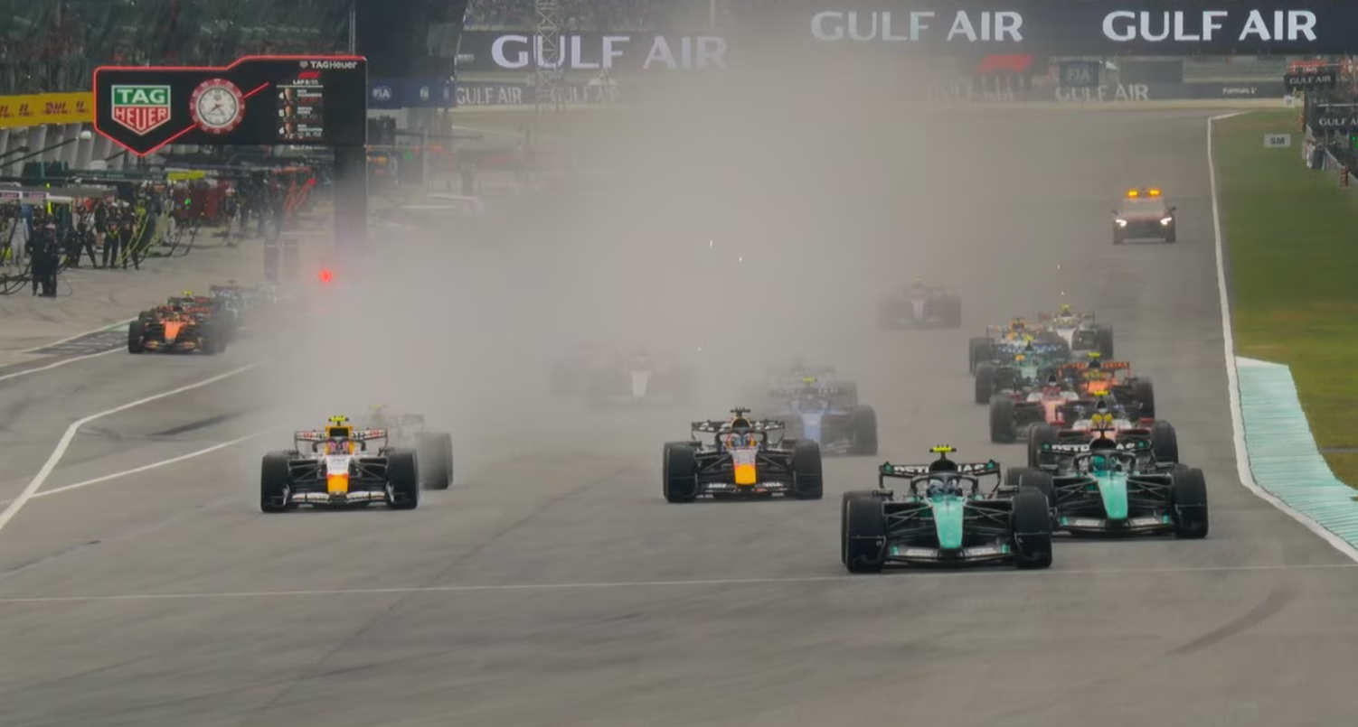 Max Verstappen merayakan kemenangan F1 GP Bahrain di Malaysia 2026