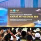Kapal tanker MT Global 168 yang diamankan dalam kasus penyelundupan 1 ton ketamin di perairan Sumatera Utara.